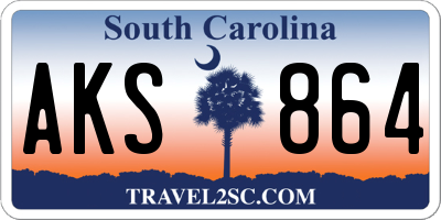 SC license plate AKS864