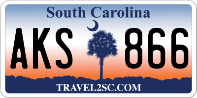 SC license plate AKS866