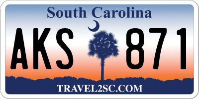 SC license plate AKS871