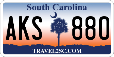 SC license plate AKS880