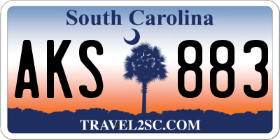 SC license plate AKS883
