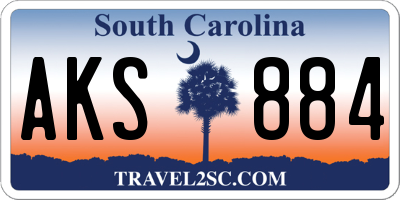 SC license plate AKS884