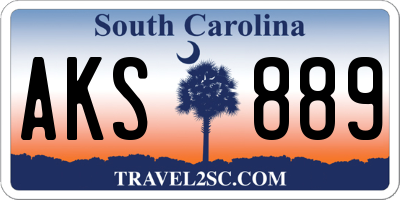 SC license plate AKS889