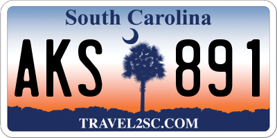 SC license plate AKS891