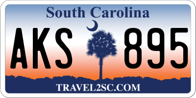 SC license plate AKS895