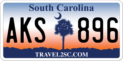 SC license plate AKS896