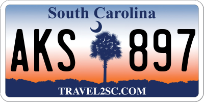 SC license plate AKS897
