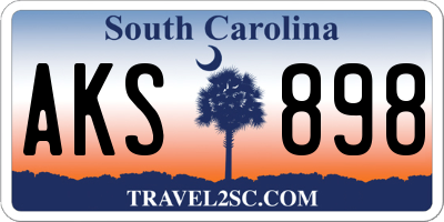 SC license plate AKS898