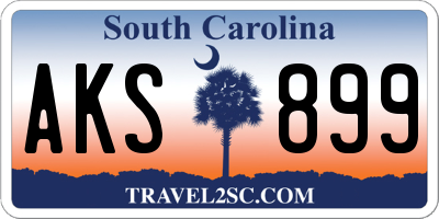 SC license plate AKS899