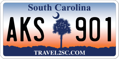 SC license plate AKS901