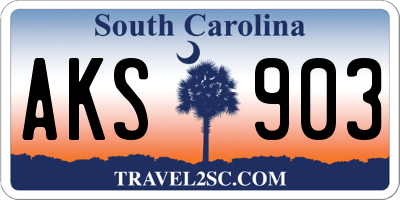 SC license plate AKS903