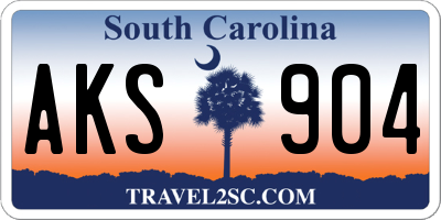 SC license plate AKS904