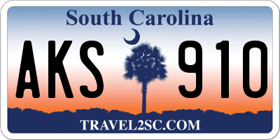 SC license plate AKS910