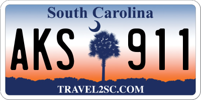 SC license plate AKS911