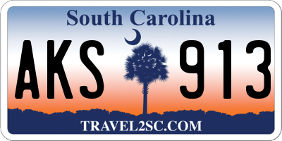 SC license plate AKS913