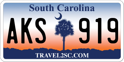 SC license plate AKS919