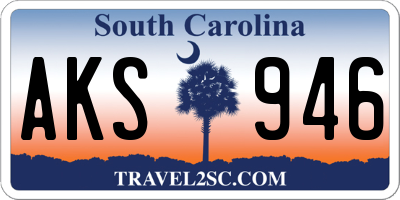 SC license plate AKS946