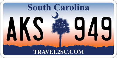 SC license plate AKS949