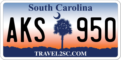 SC license plate AKS950