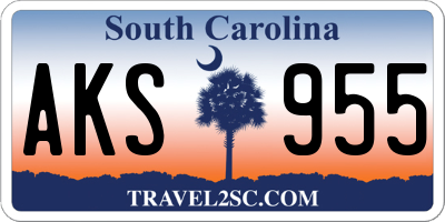SC license plate AKS955