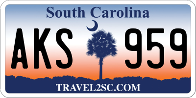 SC license plate AKS959