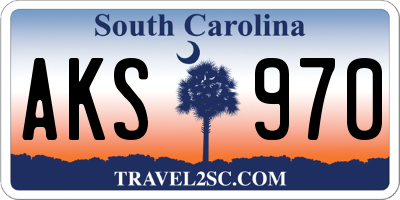 SC license plate AKS970
