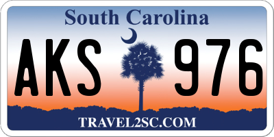 SC license plate AKS976