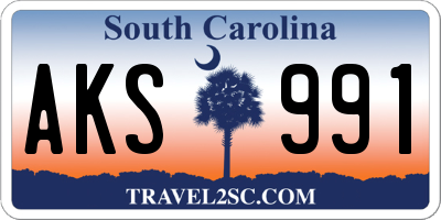 SC license plate AKS991