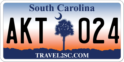SC license plate AKT024