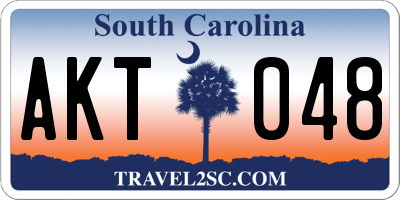 SC license plate AKT048