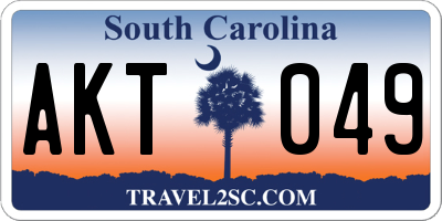 SC license plate AKT049