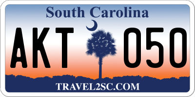 SC license plate AKT050