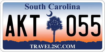 SC license plate AKT055