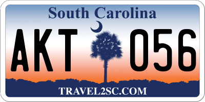 SC license plate AKT056