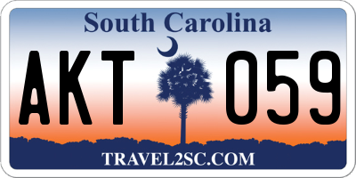 SC license plate AKT059