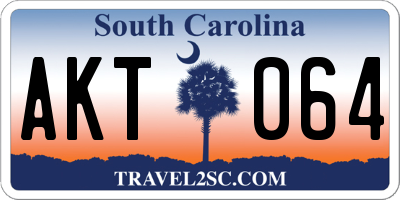 SC license plate AKT064