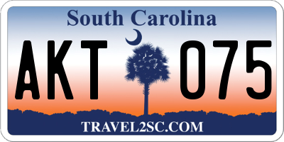 SC license plate AKT075