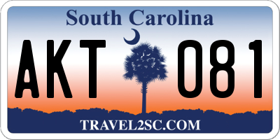 SC license plate AKT081