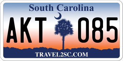 SC license plate AKT085