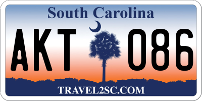 SC license plate AKT086