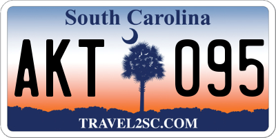 SC license plate AKT095