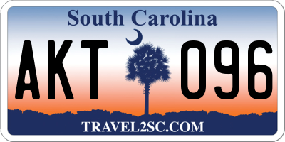 SC license plate AKT096