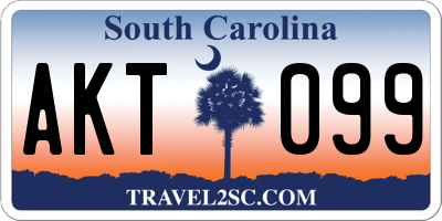 SC license plate AKT099