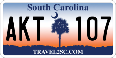 SC license plate AKT107