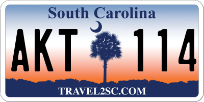 SC license plate AKT114