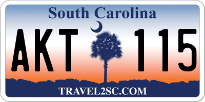 SC license plate AKT115