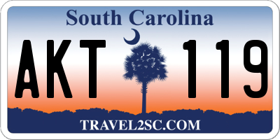 SC license plate AKT119