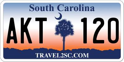 SC license plate AKT120