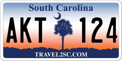 SC license plate AKT124