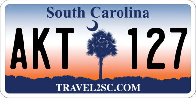 SC license plate AKT127